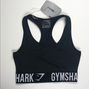 Black Gym Shark Sports Bra
